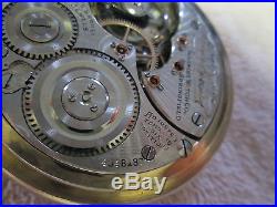 Vintage Illinois Pocket Watch 21 Jewel 60 Hour 10K Gold Filled Parts or Repair