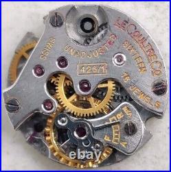 Vintage Jaeger LeCoultre Cal. 426/1 18 jewel Backwind watch movement For Repair