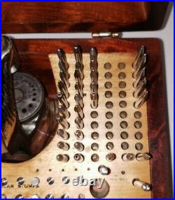 Vintage K & D Watch Repair Staking & Jeweling Tool Set with Case Incomplete Parts