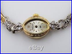 Vintage Ladies Hamilton 14K Gold Diamonds Watch, Parts / Repair / Scrap 13.1Gram