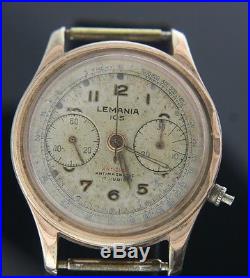 Vintage Lemania Chronograph for parts or repair vintage wristwatch