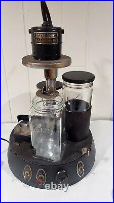 Vintage Little Giant Watch Cleaning Machine 3 Glass Jars For Repair
