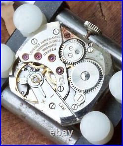 Vintage Longines 1960s watch movement Longines 370 running for parts or repair