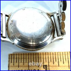 Vintage Longines Wittnauer Black Dial Sub Sec Mechanical Wind FOR PARTS / REPAIR