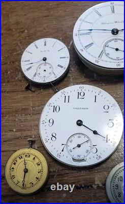 Vintage Lot Of 19 Watch Movements Parts Or Repair
