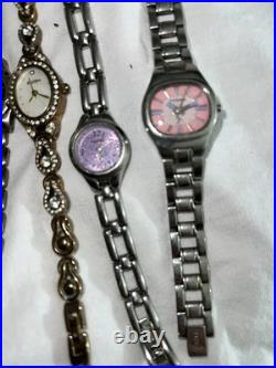 Vintage Lot Watches Wittnaur Citizen Seiko Bulova Fossil Elgen Parts/repair