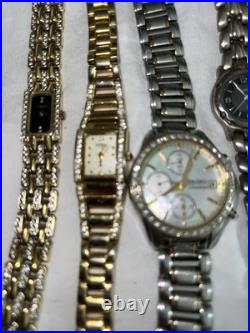 Vintage Lot Watches Wittnaur Citizen Seiko Bulova Fossil Elgen Parts/repair