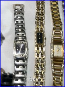 Vintage Lot Watches Wittnaur Citizen Seiko Bulova Fossil Elgen Parts/repair