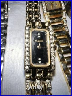 Vintage Lot Watches Wittnaur Citizen Seiko Bulova Fossil Elgen Parts/repair