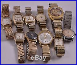 Vintage Lot of 10 Benrus Wrist Watches For Parts or Repair -018