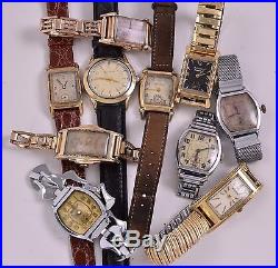 Vintage Lot of 10 Bulova Wrist Watches For Parts or Repair -009