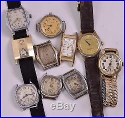 Vintage Lot of 10 Elgin Wrist Watches For Parts or Repair -011