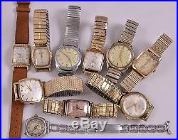 Vintage Lot of 10 Gruen Wrist Watches For Parts or Repair -008