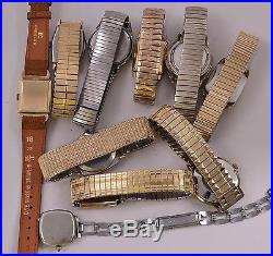 Vintage Lot of 10 Gruen Wrist Watches For Parts or Repair -008