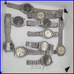 Vintage Lot of 10 Vintage Seiko 5 Automatic Men's Japan Watches For Parts Repair Vintage Lot of 10 Vintage Seiko 5 Automatic Men's Japan Watches For Parts Repair