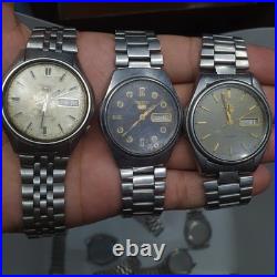 Vintage Lot of 10 Vintage Seiko 5 Automatic Men's Japan Watches For Parts Repair Vintage Lot of 10 Vintage Seiko 5 Automatic Men's Japan Watches For Parts Repair