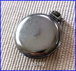 Vintage Marconi By Rolex Open Face Military Swiss Pocket Watch For Repair Parts