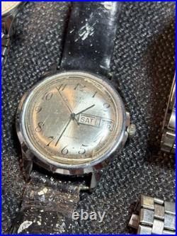 Vintage Mechanical Watch Lot, Seiko, Timex, Caravelle, Lucerne, Genova, Repair, Parts