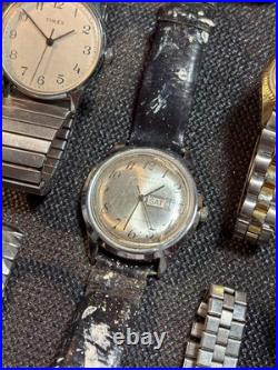 Vintage Mechanical Watch Lot, Seiko, Timex, Caravelle, Lucerne, Genova, Repair, Parts
