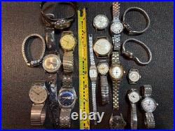 Vintage Mechanical Watch Lot, Seiko, Timex, Caravelle, Lucerne, Genova, Repair, Parts