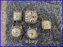 Vintage Men Watchmaker Watch Lot Of 6 HELBROS WATCH for parts or repair