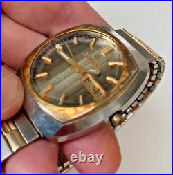 Vintage Men's Zodiac Automatic Watch Day Date Repair Parts Rare Model BIN