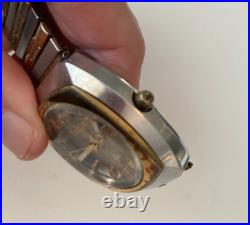 Vintage Men's Zodiac Automatic Watch Day Date Repair Parts Rare Model BIN