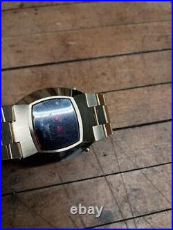 Vintage Mens Red LED Computer Watch Wristwatch PART REPAIR