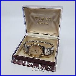 Vintage Mens Timex Electric Watch With Original Box For Parts Repair