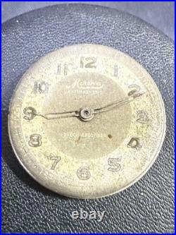 Vintage Minerva 17J Watch Movement & Dial Cal 48/49 11.5''' Parts/Repair