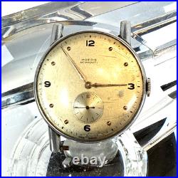 Vintage Moeris Military ART DECO Men's Wristwatch Project For Parts Or Repair