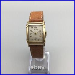 Vintage Moline Tank Watch Men 1950s Frey & Co Movement FOR PARTS REPAIR