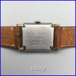 Vintage Moline Tank Watch Men 1950s Frey & Co Movement FOR PARTS REPAIR