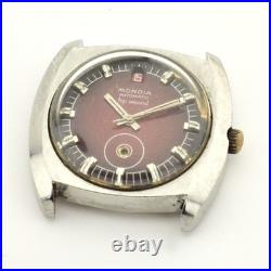 Vintage Mondia Top Second Automatic Burgundy Dial FOR PARTS / REPAIR