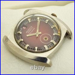 Vintage Mondia Top Second Automatic Burgundy Dial FOR PARTS / REPAIR