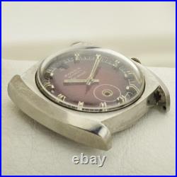 Vintage Mondia Top Second Automatic Burgundy Dial FOR PARTS / REPAIR