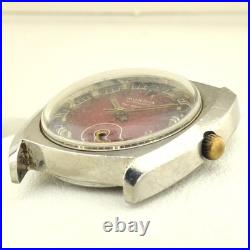 Vintage Mondia Top Second Automatic Burgundy Dial FOR PARTS / REPAIR