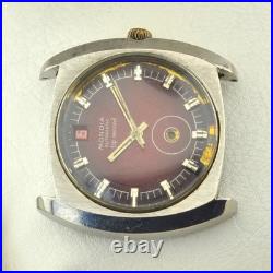 Vintage Mondia Top Second Automatic Burgundy Dial FOR PARTS / REPAIR