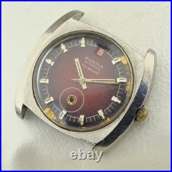 Vintage Mondia Top Second Automatic Burgundy Dial FOR PARTS / REPAIR