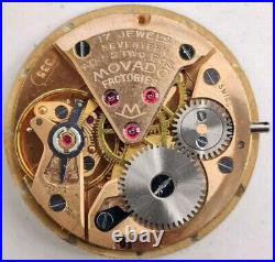 Vintage Movado Cal. 335 17 jewel watch movement For Repair