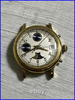 Vintage Movement Chronograph Valjoux 7768 Not Working For Parts Repair