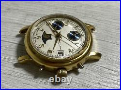 Vintage Movement Chronograph Valjoux 7768 Not Working For Parts Repair