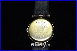 Vintage Must De Cartier Vermeil Quartz 925 Gold Plated Ladies Watch Parts Repair