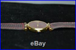 Vintage Must De Cartier Vermeil Quartz 925 Gold Plated Ladies Watch Parts Repair