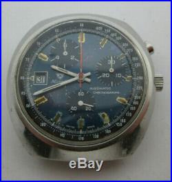 Vintage Nivada Automatic Chronograph Project Watch 37mm- Parts, Repair, Restore
