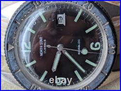 Vintage North Star 20 ATM French Diver withParrenin 60G Mvmt, Runs FOR PARTS/REPAIR