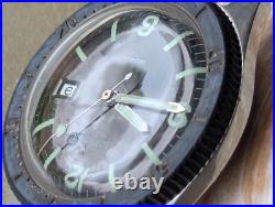 Vintage North Star 20 ATM French Diver withParrenin 60G Mvmt, Runs FOR PARTS/REPAIR