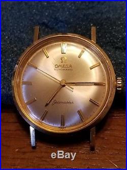 Vintage OMEGA Seamaster Swiss Automatic 14k Solid Gold Case for Parts or Repair