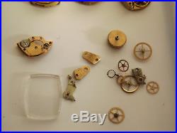 Vintage OMEGA. Watch parts. JOBLOT. 9 movements, cases and bits. Spares-repairs