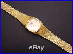 Vintage Omega Electra 14K Gold Diamond Womens Wrist Watch ADJ Parts/Repair B1314